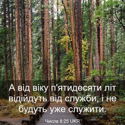 Picture 03 - Числа 8:25 UKR - А від віку п'ятидесяти літ - Bible Verse Picture
