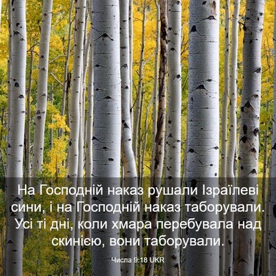 Picture 03 - Числа 9:18 UKR - На Господній наказ рушали - Bible Verse Picture