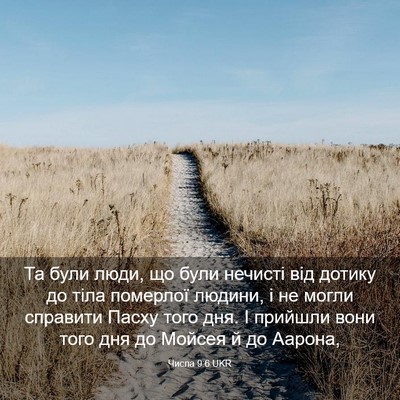 Picture 03 - Числа 9:6 UKR - Та були люди, що були - Bible Verse Picture