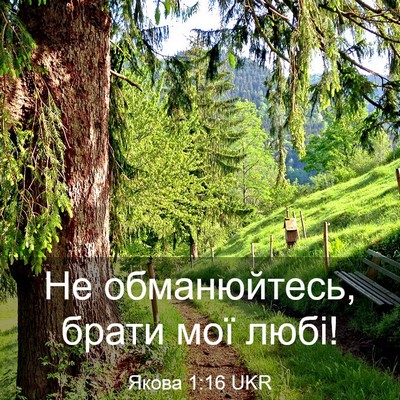 Picture 03 - Якова 1:16 UKR - Не обманюйтесь, брати мої - Bible Verse Picture