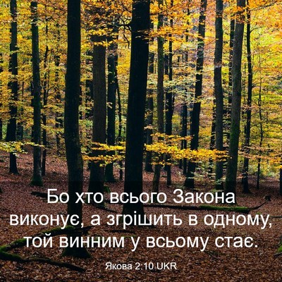 Picture 03 - Якова 2:10 UKR - Бо хто всього Закона - Bible Verse Picture