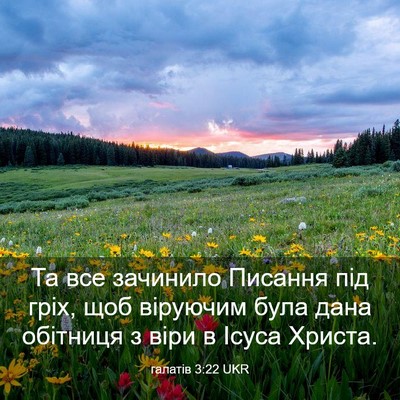 Picture 03 - галатів 3:22 UKR - Та все зачинило Писання - Bible Verse Picture