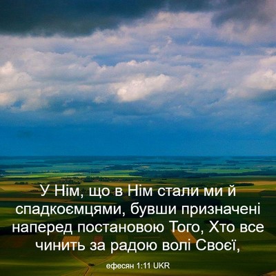 Picture 03 - ефесян 1:11 UKR - У Нім, що в Нім стали ми й - Bible Verse Picture