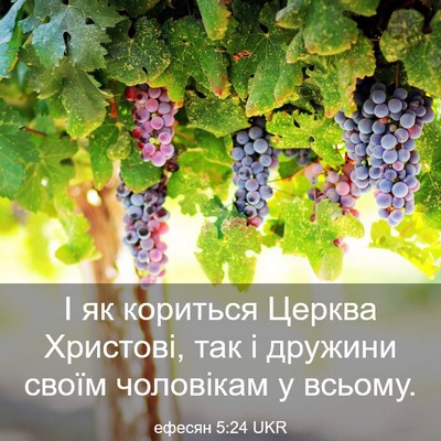 Picture 03 - ефесян 5:24 UKR - І як кориться Церква - Bible Verse Picture