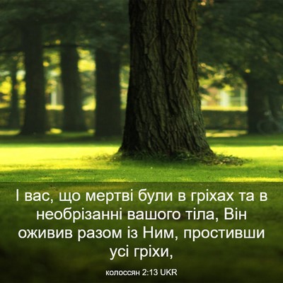Picture 03 - колоссян 2:13 UKR - І вас, що мертві були в - Bible Verse Picture