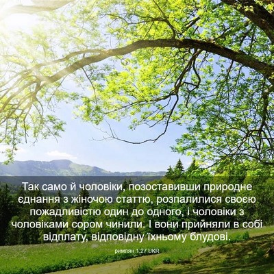Picture 03 - римлян 1:27 UKR - Так само й чоловіки, - Bible Verse Picture