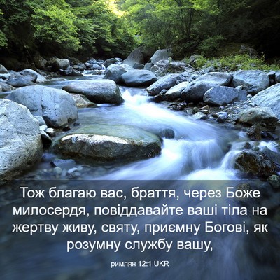 Picture 03 - римлян 12:1 UKR - Тож благаю вас, браття, - Bible Verse Picture