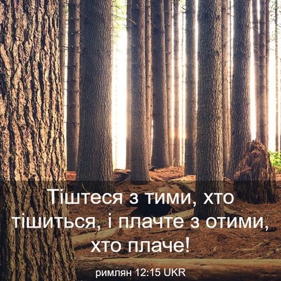 Picture 03 - римлян 12:15 UKR - Тіштеся з тими, хто - Bible Verse Picture