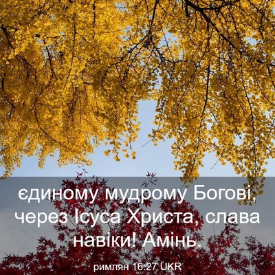Picture 03 - римлян 16:27 UKR - єдиному мудрому Богові, - Bible Verse Picture