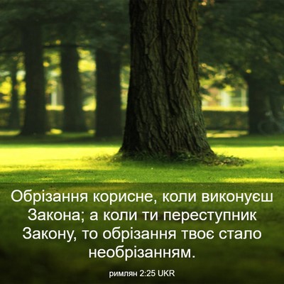 Picture 03 - римлян 2:25 UKR - Обрізання корисне, коли - Bible Verse Picture