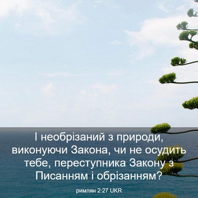 Picture 03 - римлян 2:27 UKR - І необрізаний з природи, - Bible Verse Picture