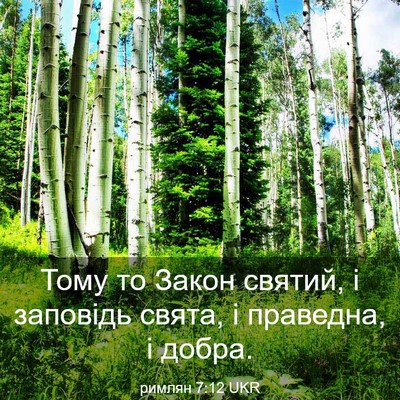 Picture 03 - римлян 7:12 UKR - Тому то Закон святий, і - Bible Verse Picture