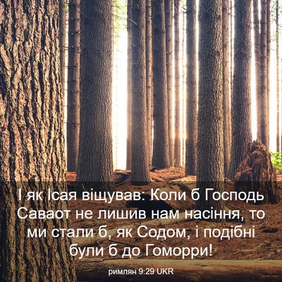Picture 03 - римлян 9:29 UKR - І як Ісая віщував: Коли б - Bible Verse Picture