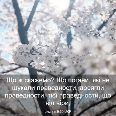 Picture 03 - римлян 9:30 UKR - Що ж скажемо? Що погани, які - Bible Verse Picture