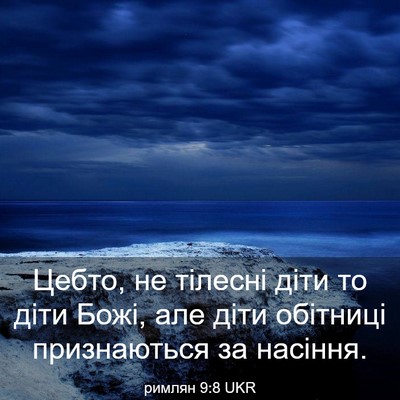 Picture 03 - римлян 9:8 UKR - Цебто, не тілесні діти то - Bible Verse Picture