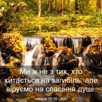 Picture 03 - євреїв 10:39 UKR - Ми ж не з тих, хто хитається - Bible Verse Picture