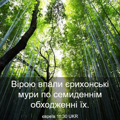 Picture 03 - євреїв 11:30 UKR - Вірою впали єрихонські - Bible Verse Picture