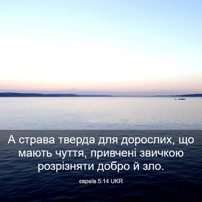 Picture 03 - євреїв 5:14 UKR - А страва тверда для - Bible Verse Picture
