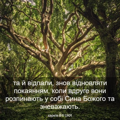 Picture 03 - євреїв 6:6 UKR - та й відпали, знов - Bible Verse Picture