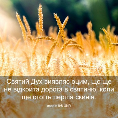 Picture 03 - євреїв 9:8 UKR - Святий Дух виявляє оцим, що - Bible Verse Picture