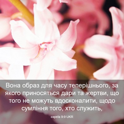 Picture 03 - євреїв 9:9 UKR - Вона образ для часу - Bible Verse Picture