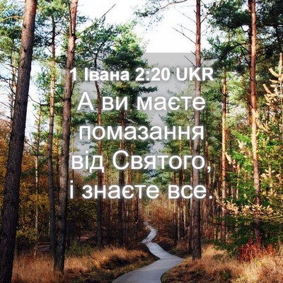 Picture 04 - 1 Івана 2:20 UKR - А ви маєте помазання від - Bible Verse Picture