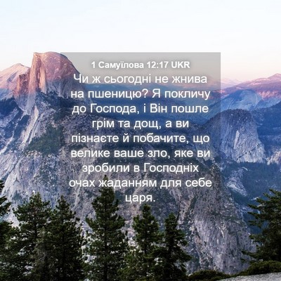 Picture 04 - 1 Самуїлова 12:17 UKR - Чи ж сьогодні не жнива на - Bible Verse Picture