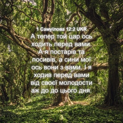 Picture 04 - 1 Самуїлова 12:2 UKR - А тепер той цар ось ходить - Bible Verse Picture