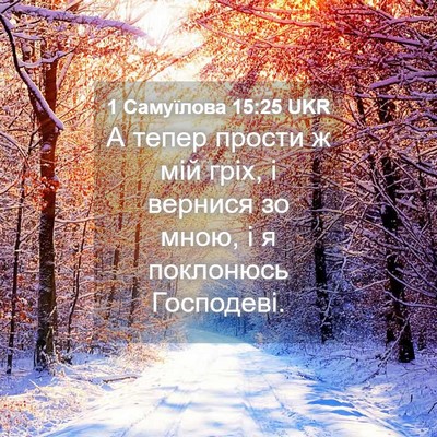 Picture 04 - 1 Самуїлова 15:25 UKR - А тепер прости ж мій гріх, і - Bible Verse Picture