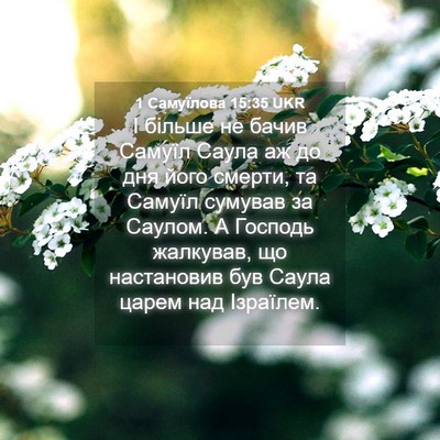 Picture 04 - 1 Самуїлова 15:35 UKR - І більше не бачив Самуїл - Bible Verse Picture