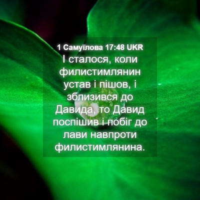 Picture 04 - 1 Самуїлова 17:48 UKR - І сталося, коли - Bible Verse Picture