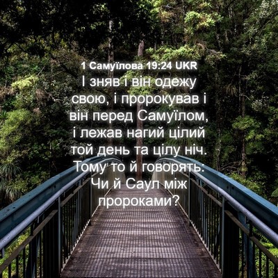 Picture 04 - 1 Самуїлова 19:24 UKR - І зняв і він одежу свою, і - Bible Verse Picture