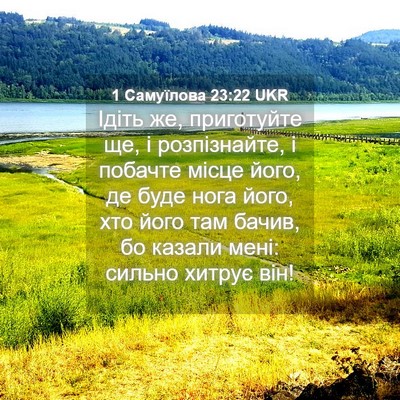 Picture 04 - 1 Самуїлова 23:22 UKR - Ідіть же, приготуйте ще, і - Bible Verse Picture