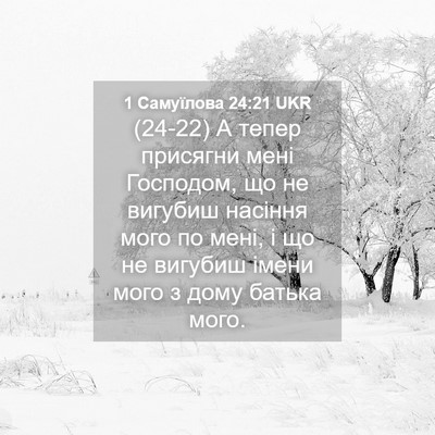 Picture 04 - 1 Самуїлова 24:21 UKR - (24-22) А тепер присягни мені - Bible Verse Picture