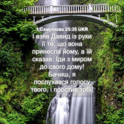 Picture 04 - 1 Самуїлова 25:35 UKR - І взяв Давид із руки її те, - Bible Verse Picture