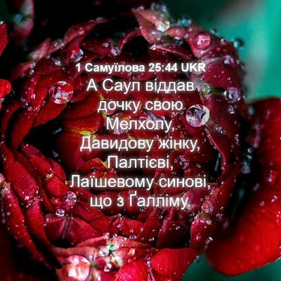 Picture 04 - 1 Самуїлова 25:44 UKR - А Саул віддав дочку свою - Bible Verse Picture