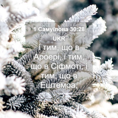 Picture 04 - 1 Самуїлова 30:28 UKR - і тим, що в Ароері, і тим, що - Bible Verse Picture
