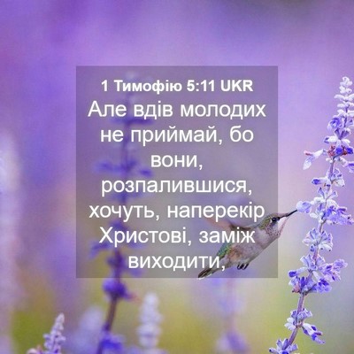 Picture 04 - 1 Тимофію 5:11 UKR - Але вдів молодих не - Bible Verse Picture