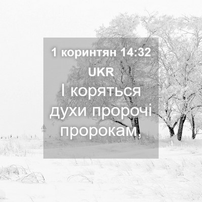 Picture 04 - 1 коринтян 14:32 UKR - І коряться духи пророчі - Bible Verse Picture