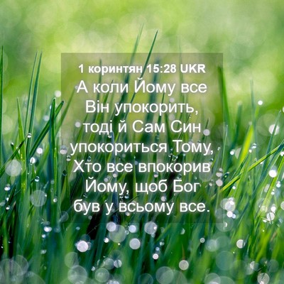 Picture 04 - 1 коринтян 15:28 UKR - А коли Йому все Він - Bible Verse Picture