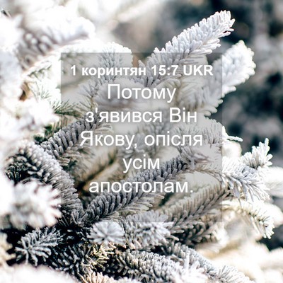 Picture 04 - 1 коринтян 15:7 UKR - Потому з'явився Він Якову, - Bible Verse Picture