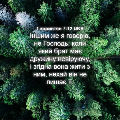 Picture 04 - 1 коринтян 7:12 UKR - Іншим же я говорю, не - Bible Verse Picture