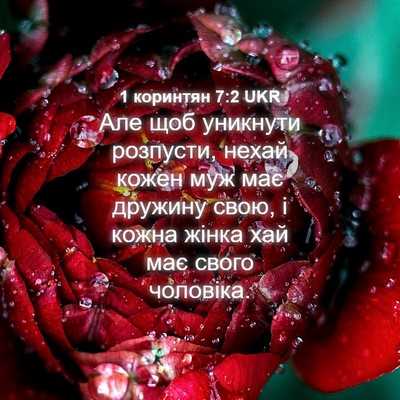 Picture 04 - 1 коринтян 7:2 UKR - Але щоб уникнути розпусти, - Bible Verse Picture