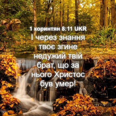 Picture 04 - 1 коринтян 8:11 UKR - І через знання твоє згине - Bible Verse Picture