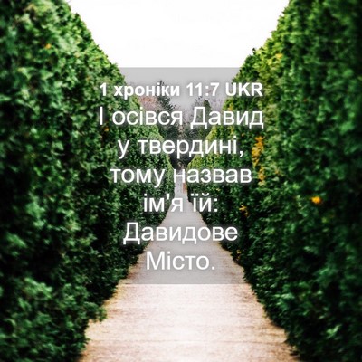 Picture 04 - 1 хроніки 11:7 UKR - І осівся Давид у твердині, - Bible Verse Picture