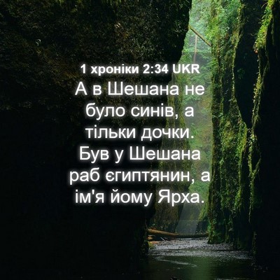Picture 04 - 1 хроніки 2:34 UKR - А в Шешана не було синів, а - Bible Verse Picture