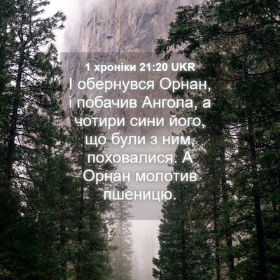 Picture 04 - 1 хроніки 21:20 UKR - І обернувся Орнан, і - Bible Verse Picture