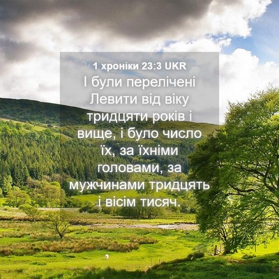 Picture 04 - 1 хроніки 23:3 UKR - І були перелічені Левити - Bible Verse Picture