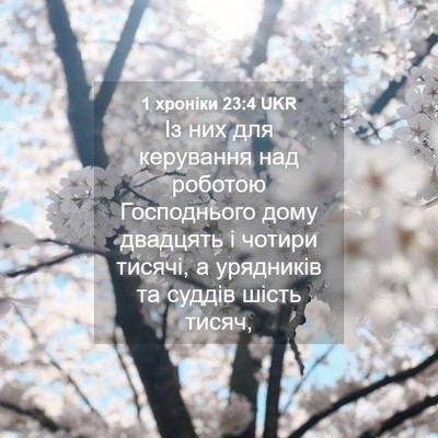 Picture 04 - 1 хроніки 23:4 UKR - Із них для керування над - Bible Verse Picture