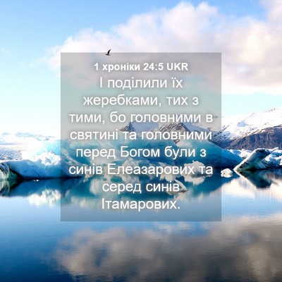 Picture 04 - 1 хроніки 24:5 UKR - І поділили їх жеребками, - Bible Verse Picture